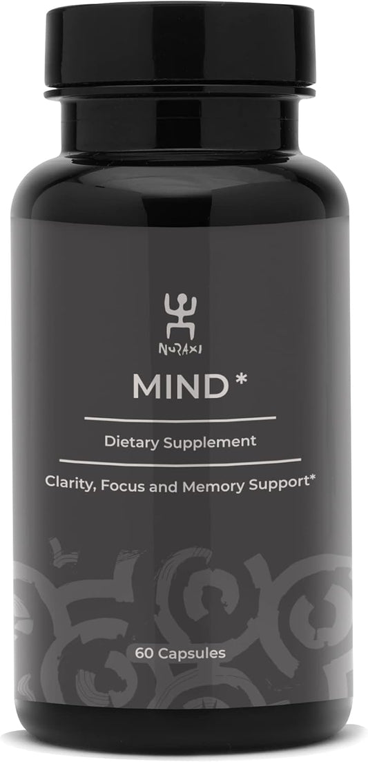 Nuraxi Mind Brain Formula Supplement with Natural Sardinian Ingredients for Focus & Memory Boost - 60 ct