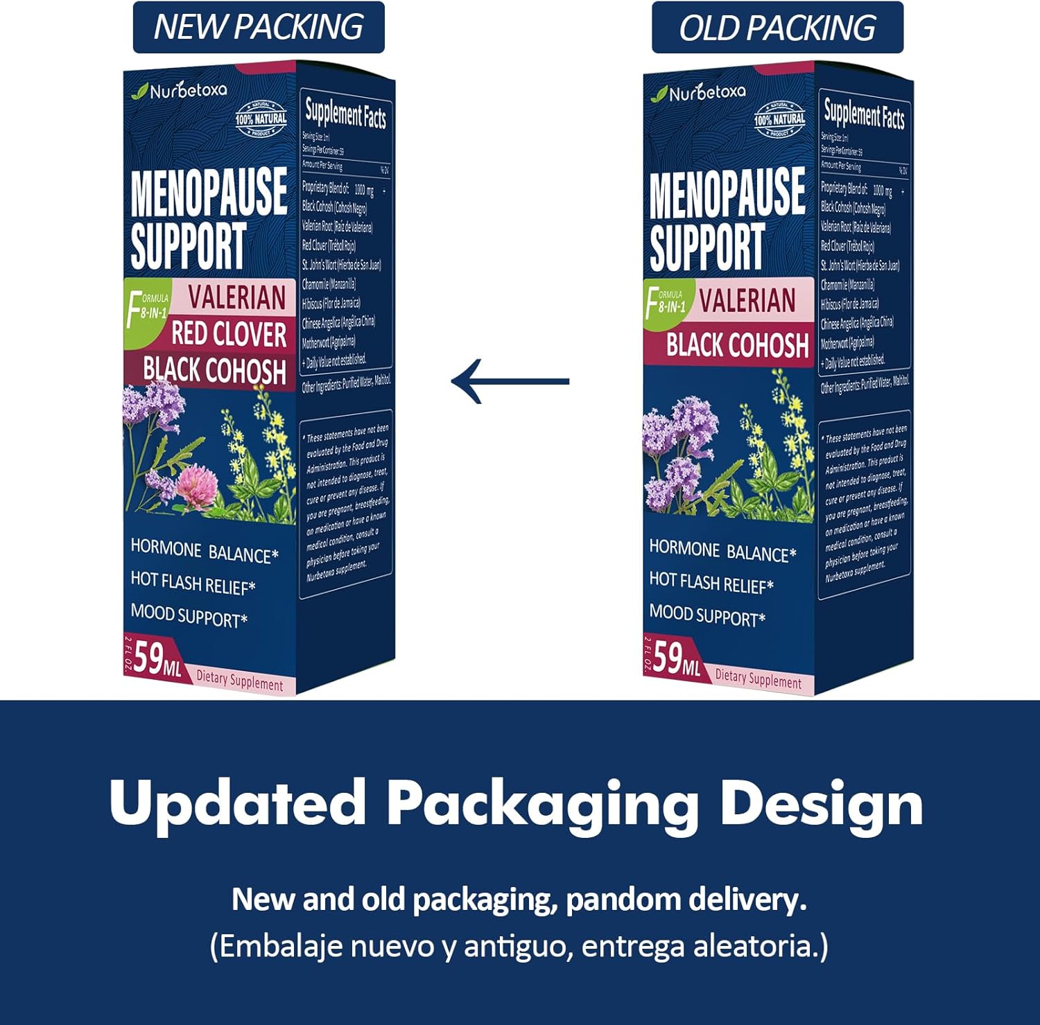 Nurbetoxa Black Cohosh Menopause Support Drops - Natural Estrogen Hormones for Women, 60-Day Strength | Hair, Skin, and Nails Revitalization, 4Fl Oz