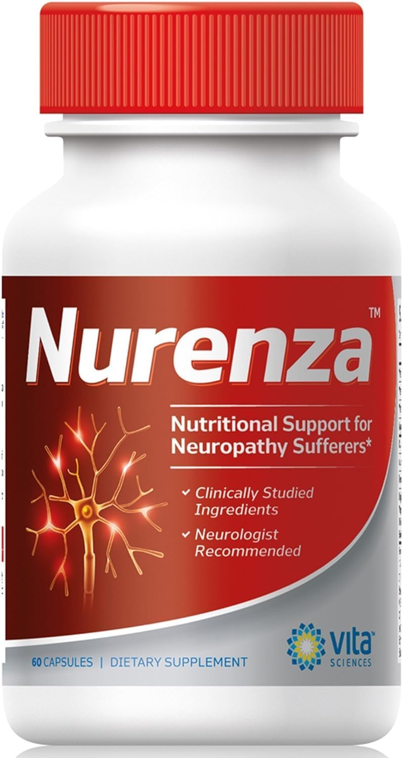 Nurenza Neuropathy Relief Supplement - Natural R-ALA Formula for Fast Nerve Repair, Vitamin Enriched for Feet, Hands, Legs, Toes