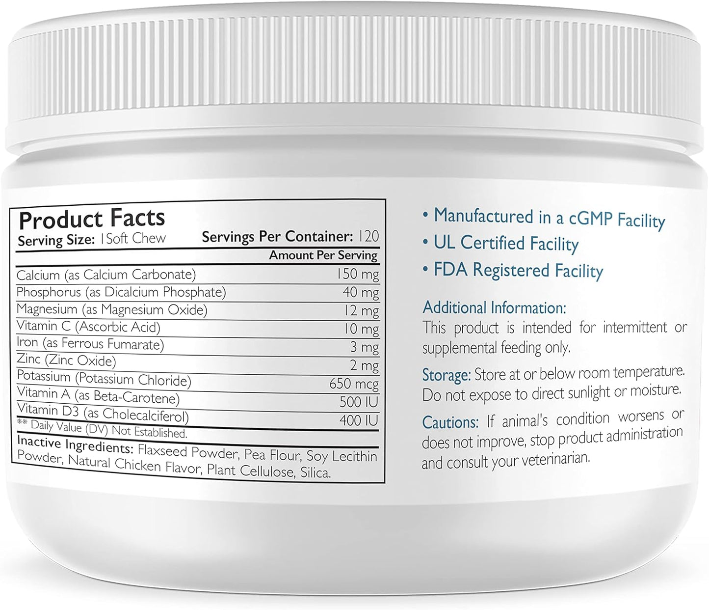 Nursing Dog Vitamins for Lactation Support, Post-Natal Recovery, and Healthy Puppies - 120 Soft Chews with Calcium, Phosphorus, Magnesium, Zinc