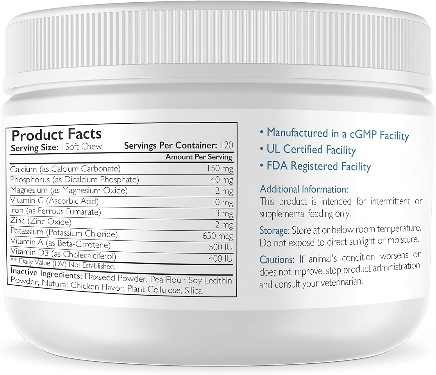 Nursing Dog Vitamins for Lactation Support, Post-Natal Recovery, and Healthy Puppies - 120 Soft Chews with Calcium, Phosphorus, Magnesium, Zinc