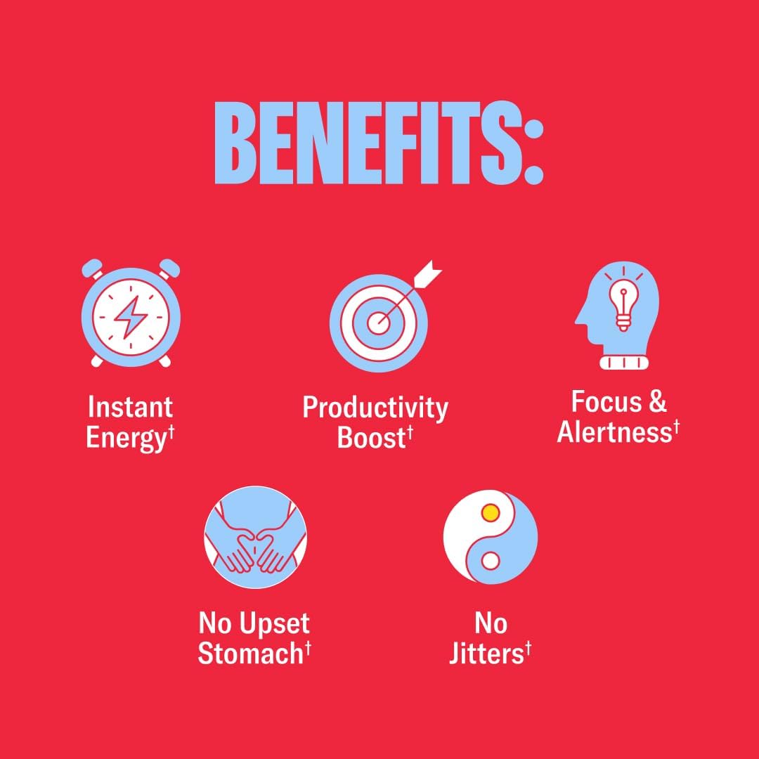 NuStrips Energy: Fast-Absorbing Natural Energy Strips with Caffeine, L-Theanine, and Vitamin B12 - 30 Pack