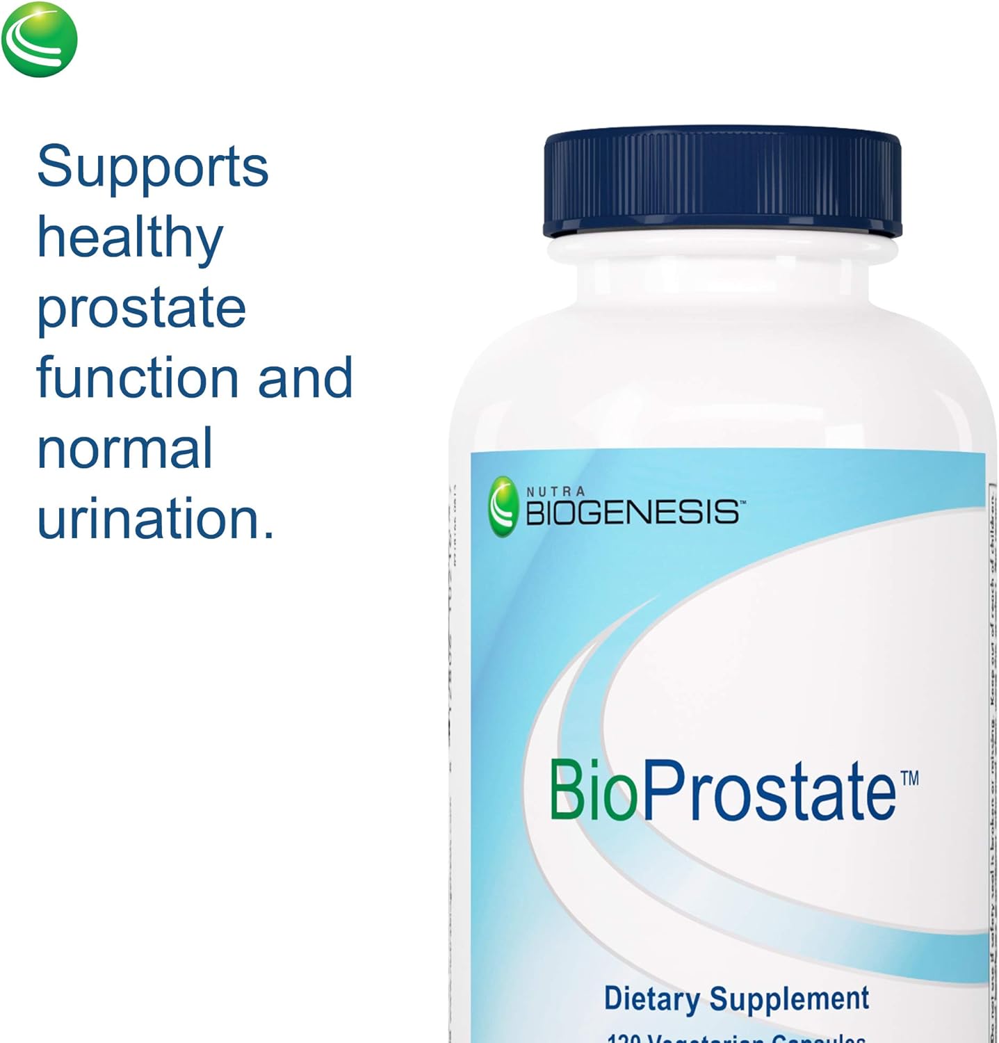 Nutra BioGenesis BioProstate Capsules for Prostate & Urinary Tract Support - Saw Palmetto, Beta-Sitosterol, Lycopene - Gluten Free, Vegan - 120ct