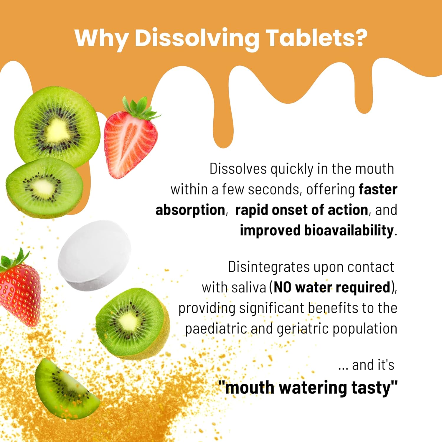 Nutra Meltz Vitamin B12 5000 mcg Quick Dissolving Tablets - Methylcobalamin for Energy, Cognition, Red Blood Cells - Strawberry & Kiwi Flavor - 60 Tablets