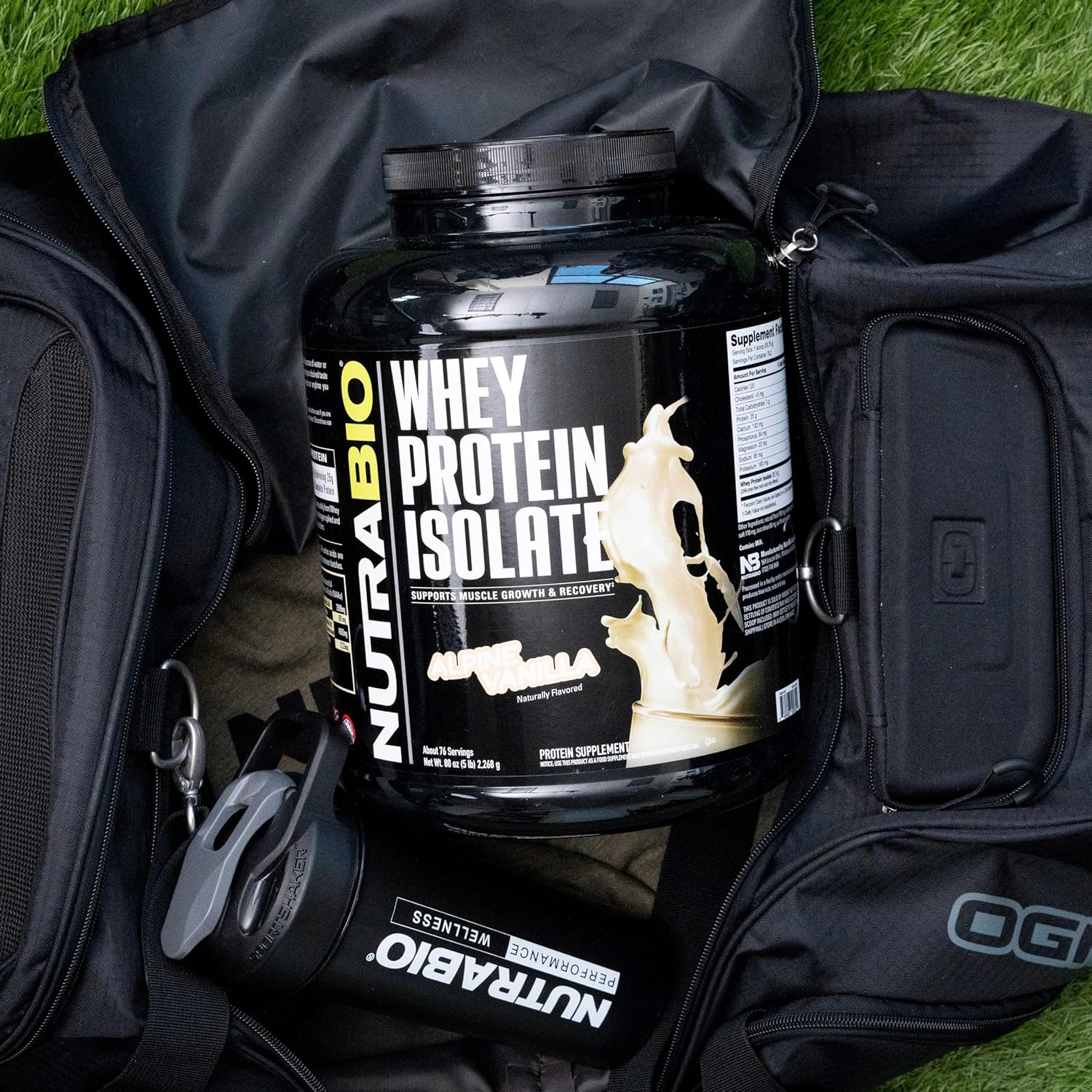 NutraBio Alpine Vanilla Whey Protein Isolate Powder - 25g Protein Per Scoop, Complete Amino Acid Profile, Soy & Gluten Free, Non-GMO - 5 Lbs.