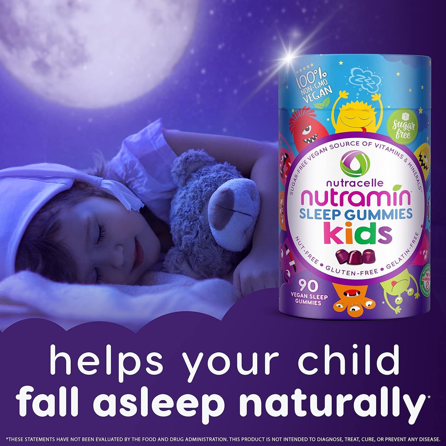 Nutracelle Nutramin's Kids Vegan Multivitamin and Sleep Gummy Combo Pack