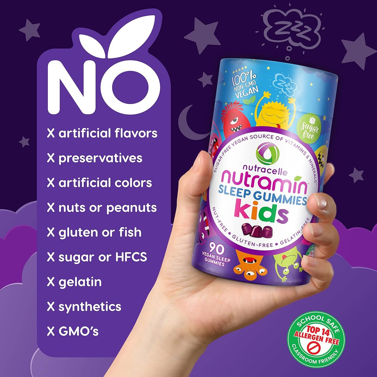 Nutracelle Nutramin's Kids Vegan Multivitamin and Sleep Gummy Combo Pack