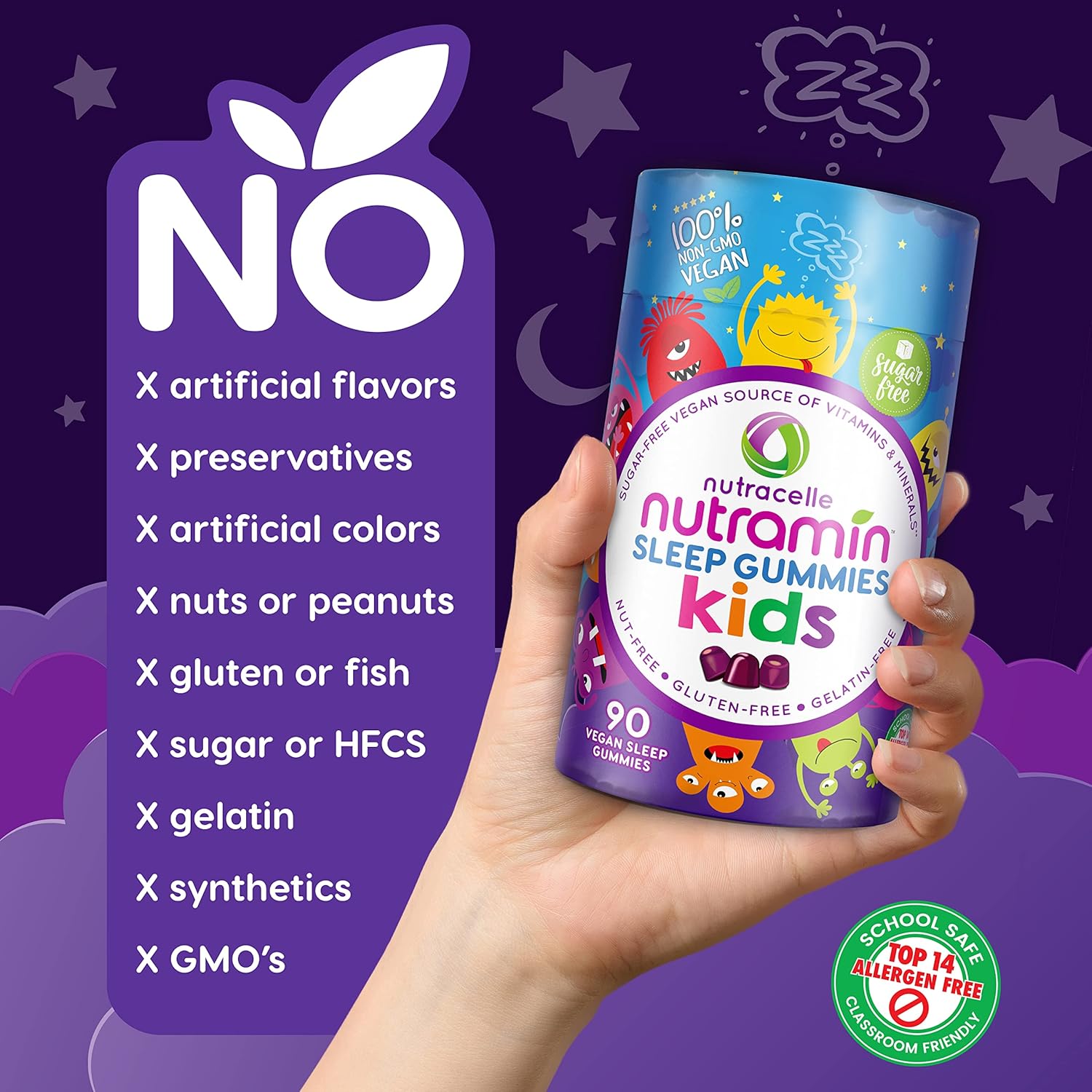 Nutracelle Nutramin's Kids Vegan Multivitamin and Sleep Gummy Combo Pack