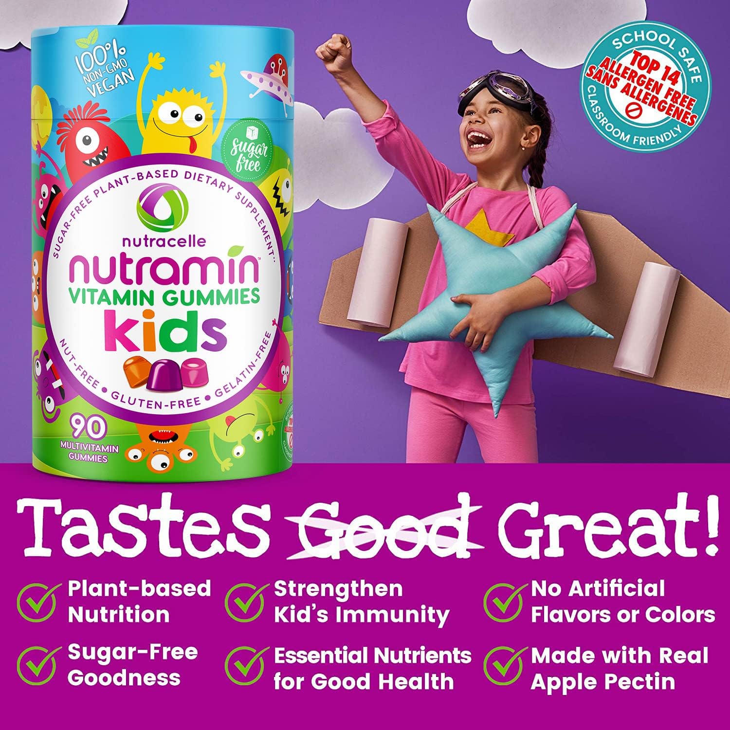 Nutracelle Nutramin's Kids Vegan Multivitamin and Sleep Gummy Combo Pack