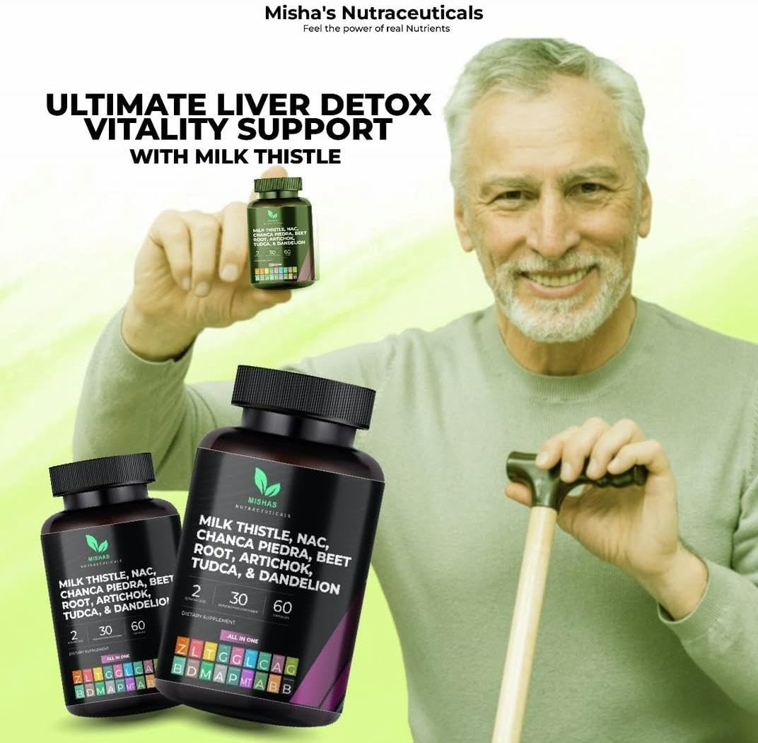 Nutraceutical Liver Health Supplement with Milk Thistle, NAC, and TUDCA - Supports Detox, Kidney and Respiratory Health - 60 Vegan Capsules