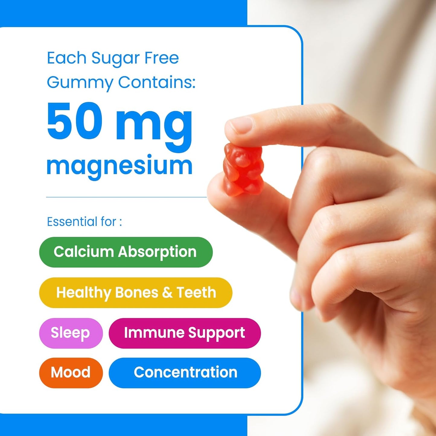 NutraChamps Kids Magnesium Gummies with B Complex - Natural Supplement for Children's Health