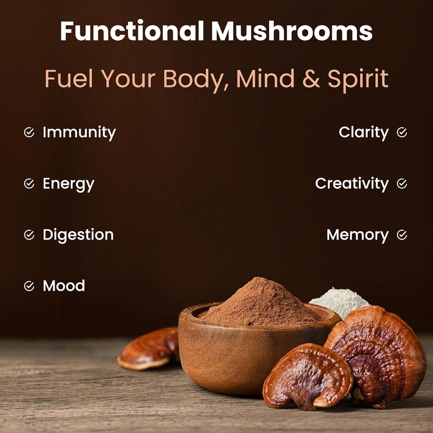 NutraChamps Ultimate Energy, Stamina & Cognition Support Bundle - 10-in-1 Mushrooms Powder & Ginseng