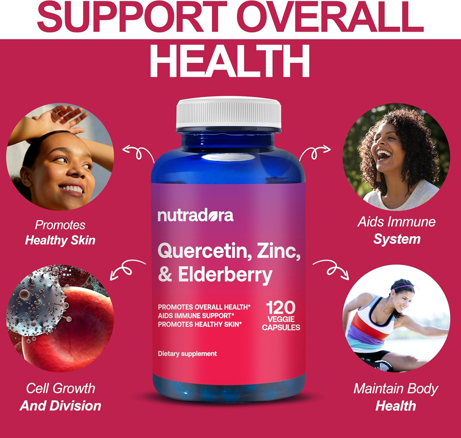 Nutradora Immune Support Bundle - Quercetin and Vitamin D3 for Stronger Immunity and Healthy Bones