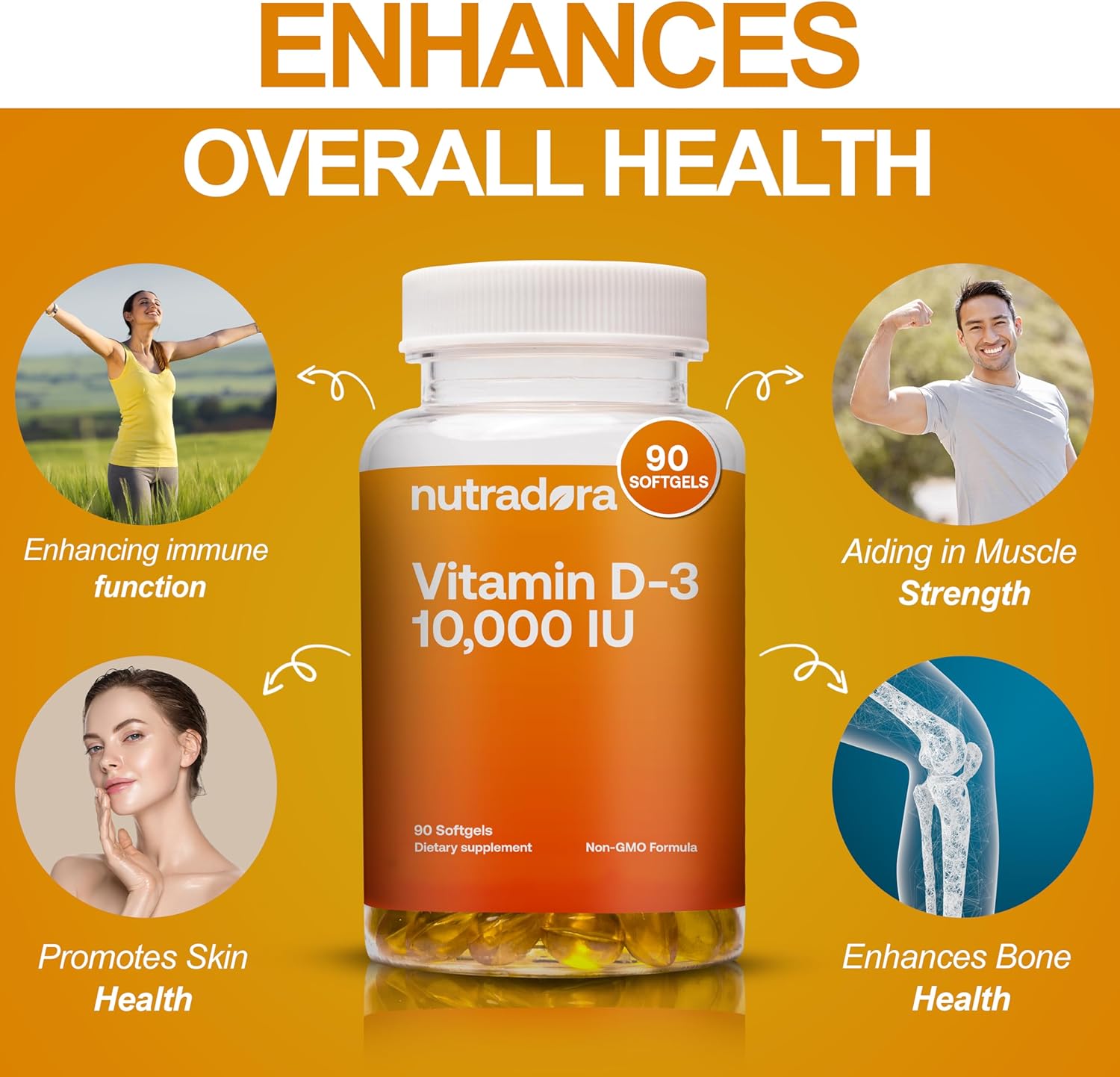 Nutradora Immune Support Bundle - Quercetin and Vitamin D3 for Stronger Immunity and Healthy Bones