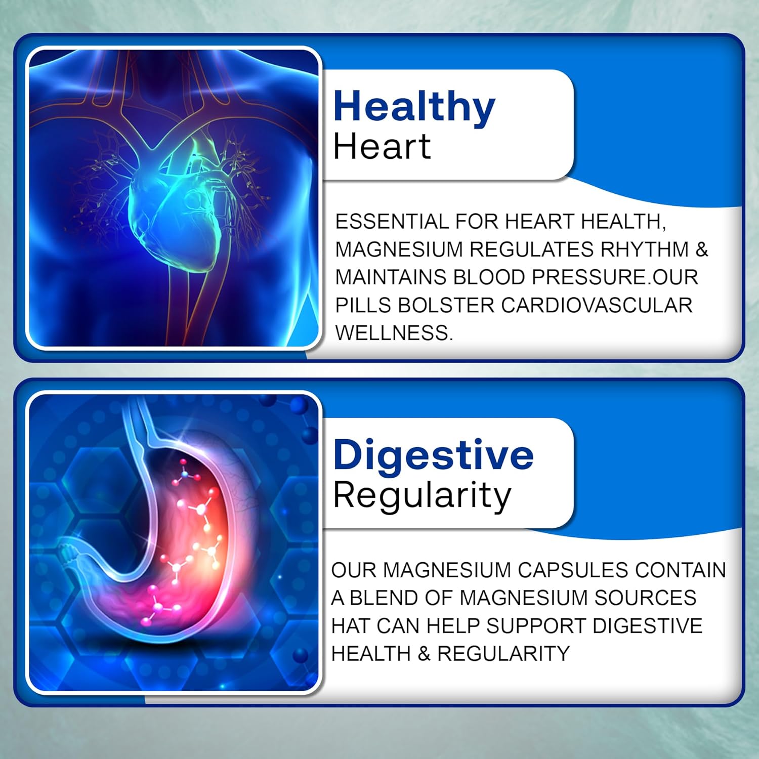 Nutradora Magnesium Complex 500mg Supplement for Sleep, Heart & Muscle Health - Men & Women's Magnesium Glycinate & Oxide - 60 Capsules