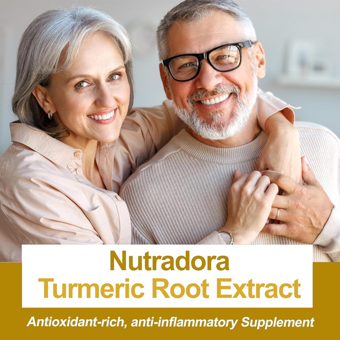Nutradora Turmeric Curcumin 1300mg with BioPerine for Joint Support - Gluten Free & Non-GMO - 30 Day Supply