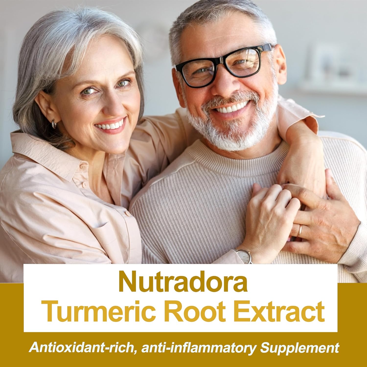Nutradora Turmeric Curcumin 1300mg with BioPerine for Joint Support - Gluten Free & Non-GMO - 30 Day Supply