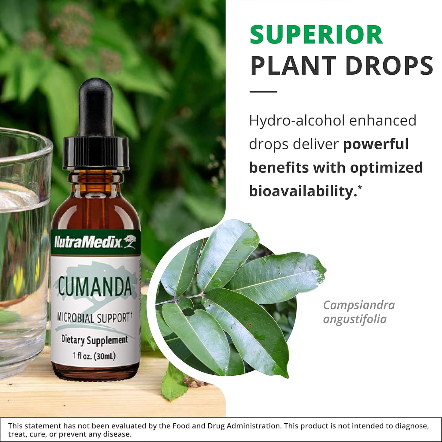 NutraMedix Cumanda Liquid Herbal Tincture for Immune Support, Gut Health - Huacapurana Bark Extract - 1oz - BoostGo Australia
