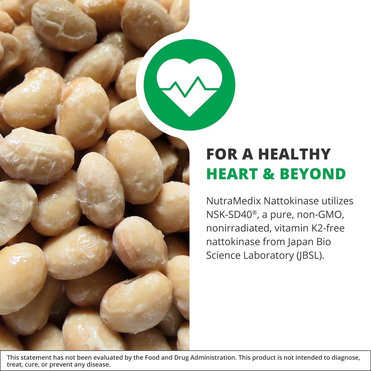 NutraMedix Nattokinase 2000 FU Supplement for Heart Health & Circulation - Gluten & Dairy-Free - 60 Capsules