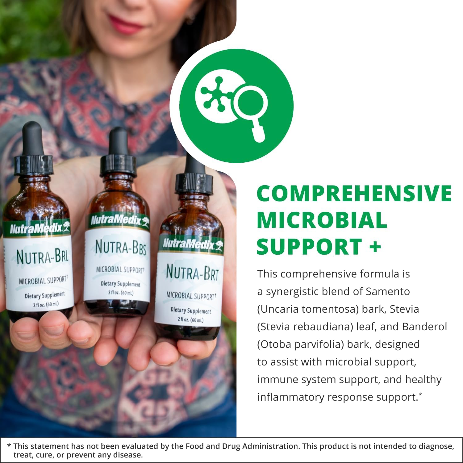 NutraMedix Nutra BRL Liquid Herbal Supplement - Supports Gut Health & Immune System with Samento & Banderol - Digestive Health & Immunity Booster - 60mL