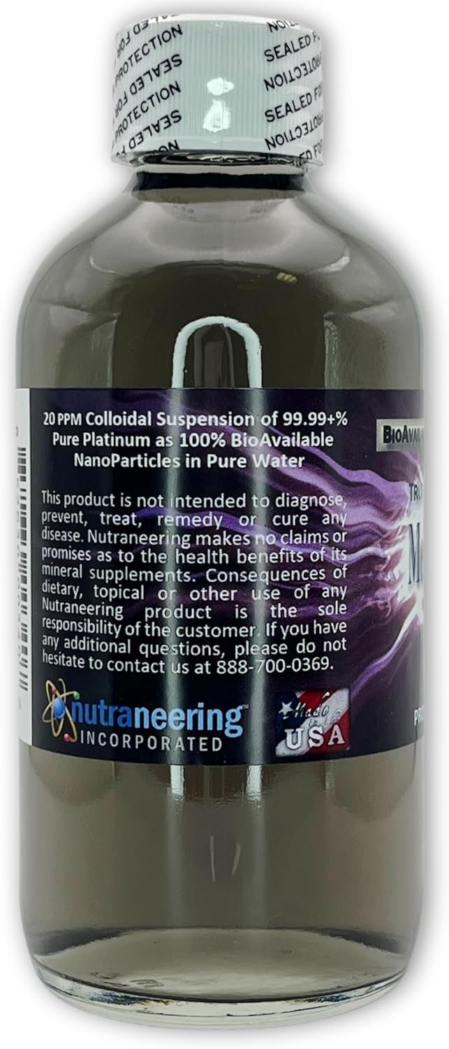 Nutraneering MediPLATINUM Gut Booster Colloidal Platinum PtNP Supplement - 250 mL (8.45 Fl Oz)
