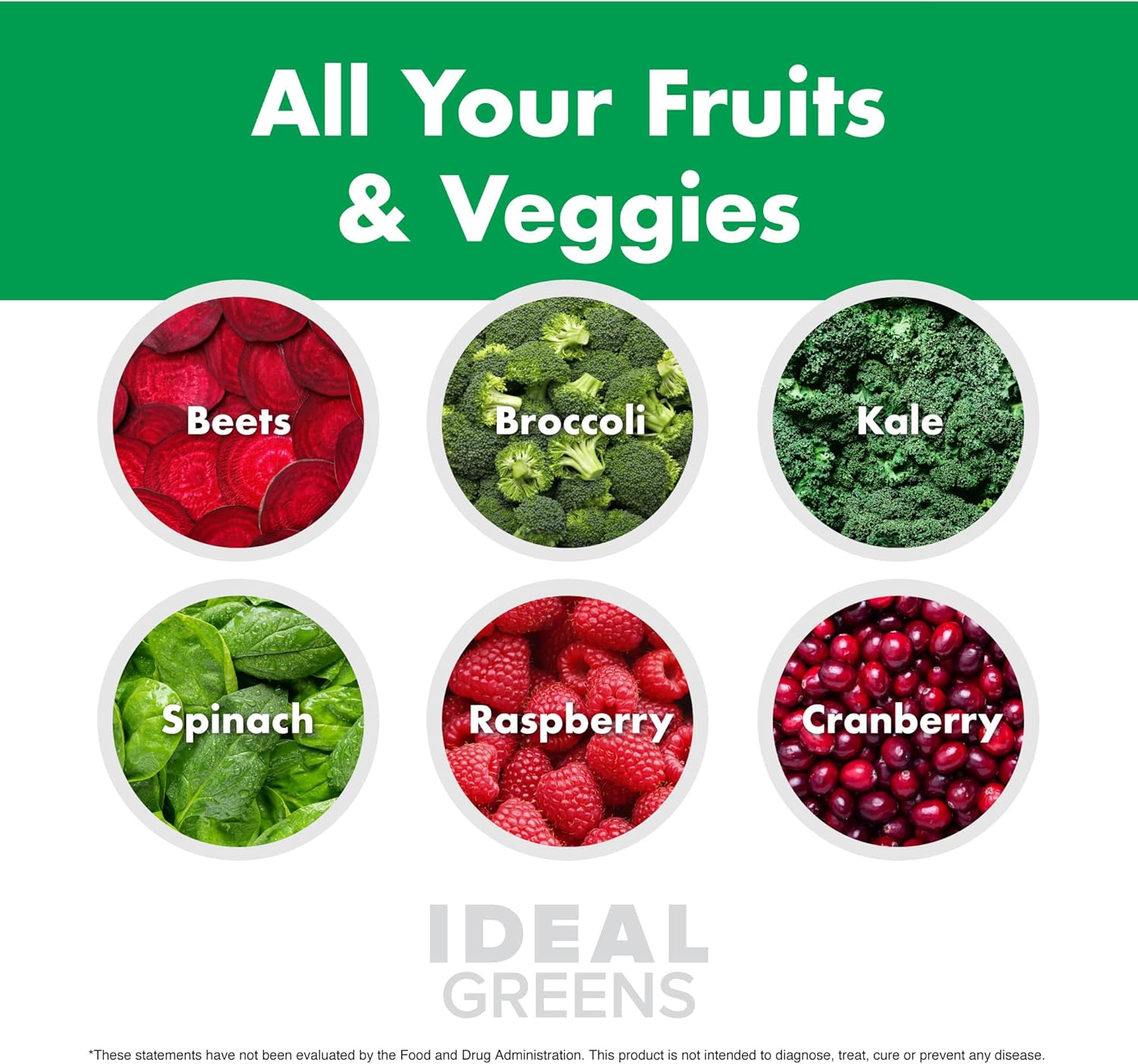 NutraOne Ideal Greens Berry Superfood Powder Supplement - Antioxidant & Nutrient-Rich Formula (30 Servings)