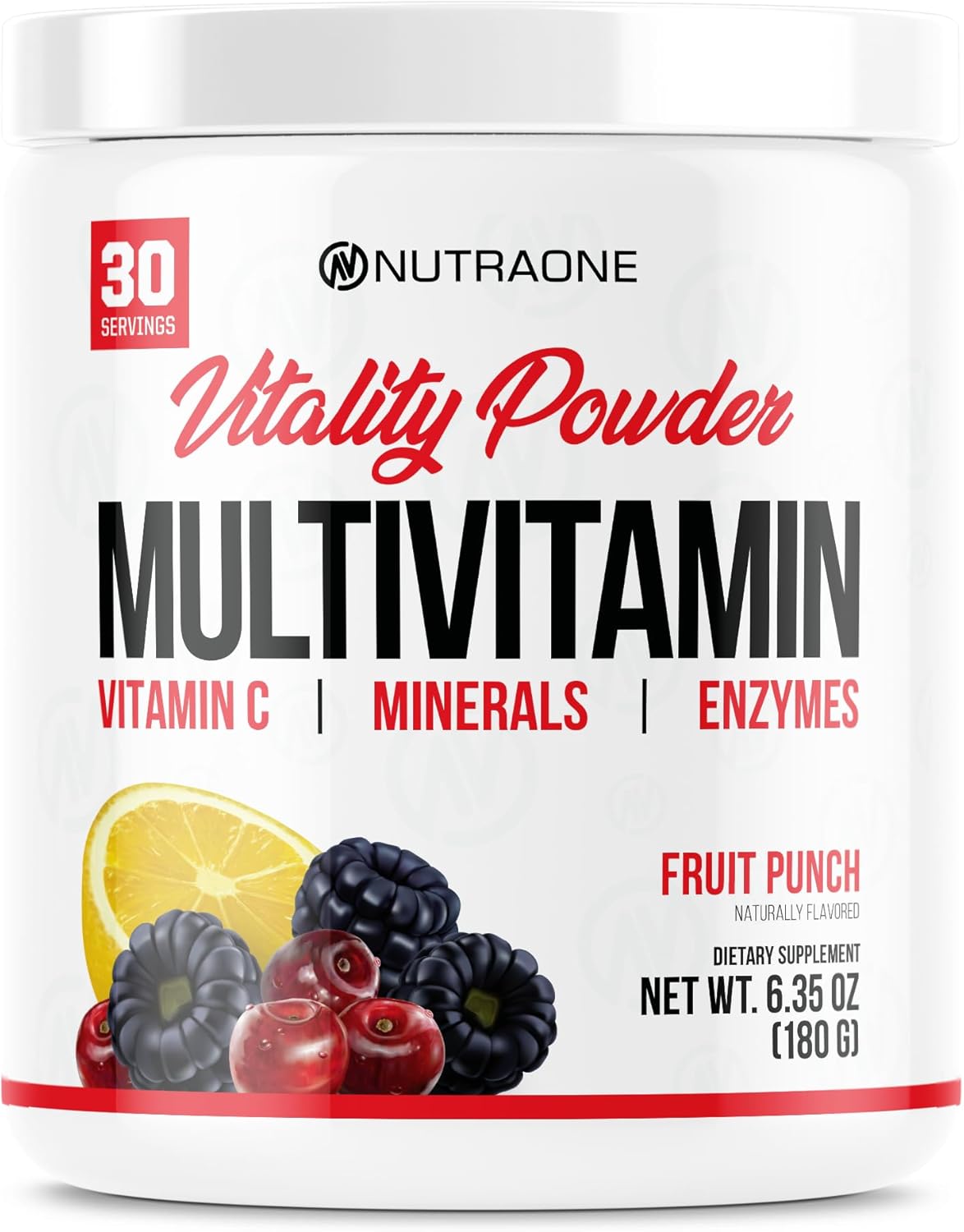 NutraOne Vitality Fruit Punch Vitamin Powder Supplement - 30 Servings