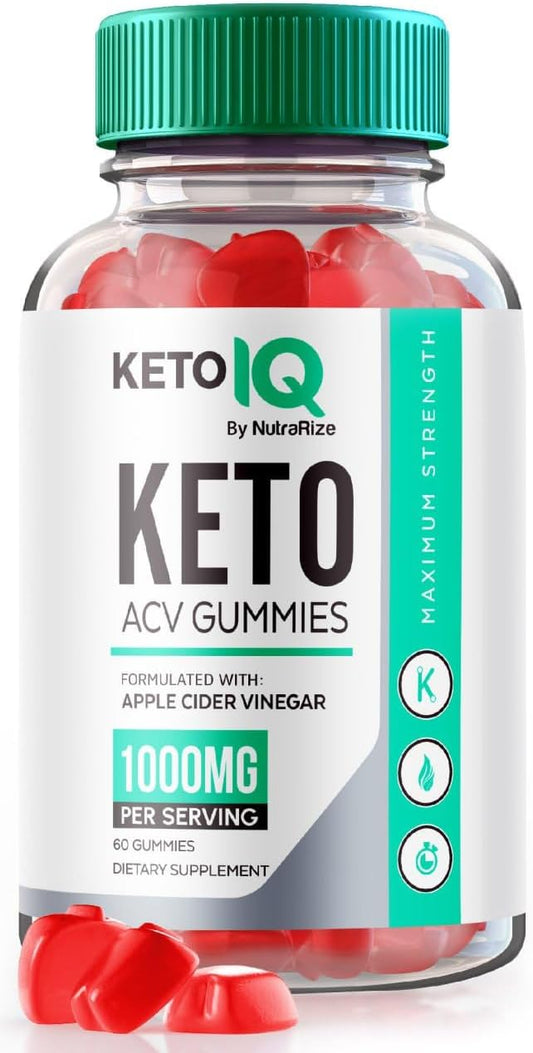 NutraRize Keto IQ ACV Gummies - Advanced Weight Loss Support - Fast-Acting Slimming Diet Gummies - 60 Gomitas