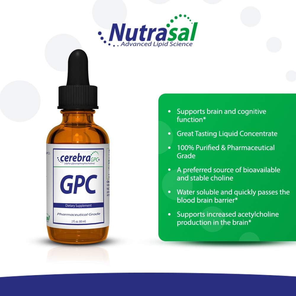 Nutrasal Cerebra GPC Liquid Supplement - 2 Fluid Ounces (60mL)