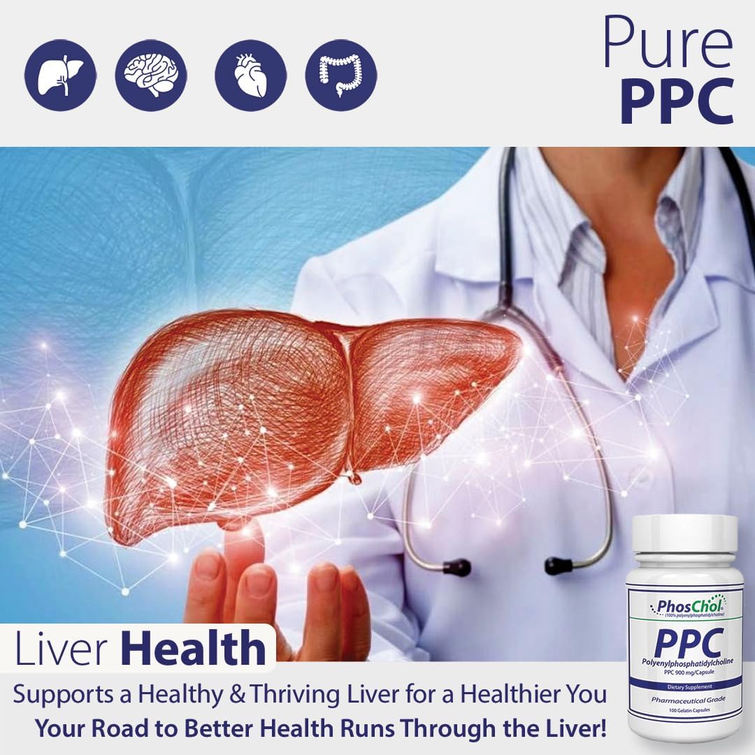Nutrasal PhosChol PPC Polyenyl PhosphatidylCholine Choline Supplement - 900mg - 100 Capsules
