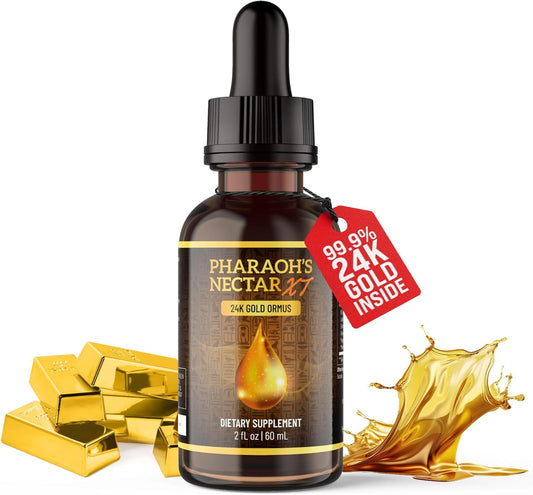 Nutraville Pharaoh's Nectar XT 24K Monoatomic Gold Ormus - Ultra-Pure Gold Concentration for Pineal Gland Activation and DNA Awakening - 30 Servings