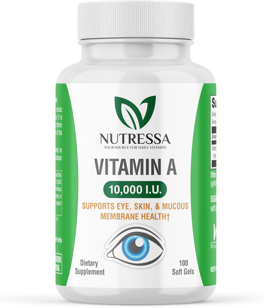 Nutressa® - High Potency Vitamin A Softgels (10,000 IU) for Immune Support and Eye Health