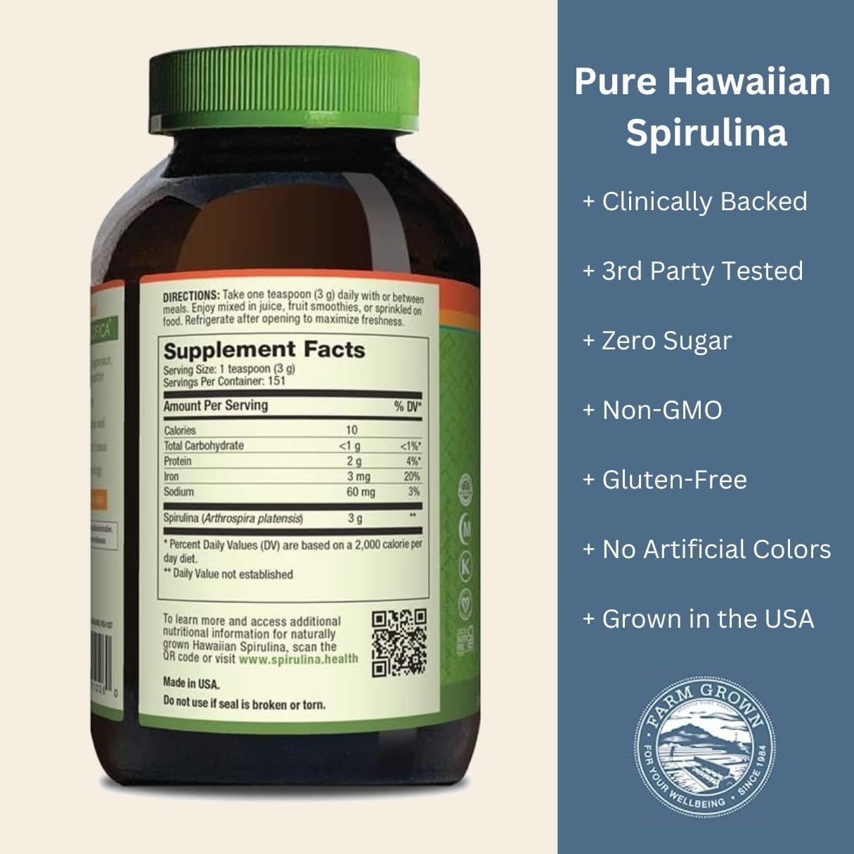 Nutrex EyeAstin Hawaii Spirulina Powder 16oz Bundle - Organic Superfood Supplement Pack for Eye Health and Energy Boost