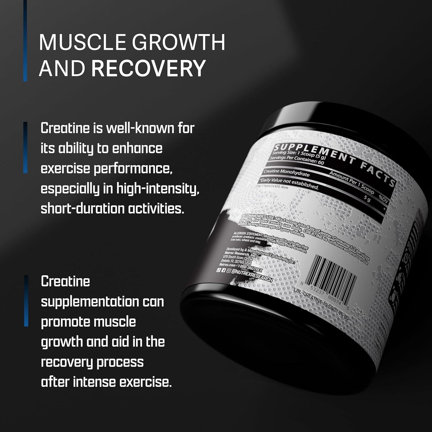 Nutrex Research EAA Hydration Blueberry Lemonade Amino and Creatine Monohydrate Powder for Enhanced Performance and Hydration