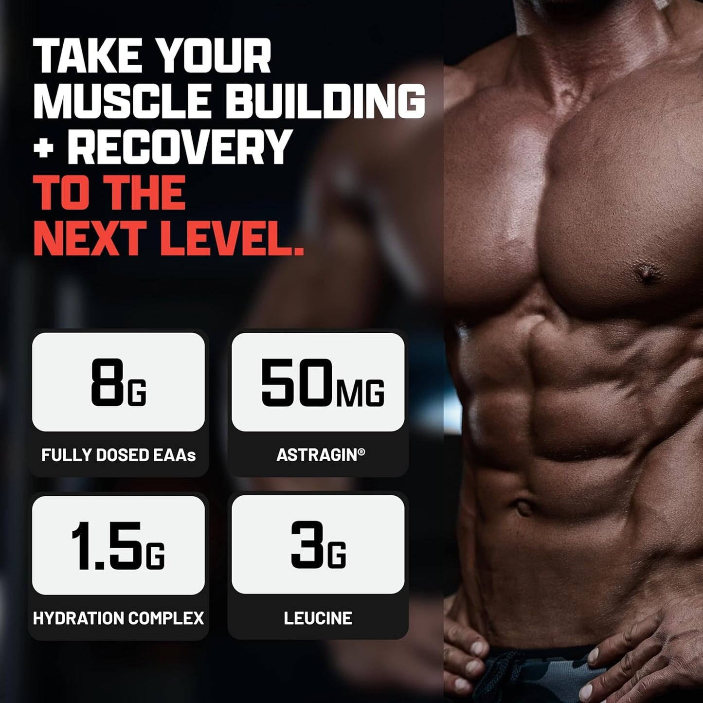 Nutrex Research EAA Hydration: Essential Amino Acid + BCAA Powder for Muscle Recovery, Strength, and Endurance - Blood Orange Flavor