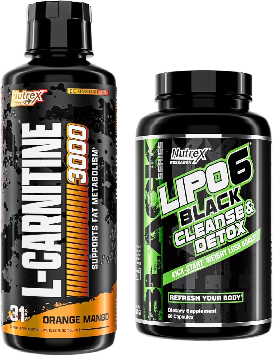 Nutrex Research Liquid Carnitine 3000 | Premium Orange Mango Fat Loss Support - Lipo-6 Cleanse & Detox for Weight Loss & Digestive Health