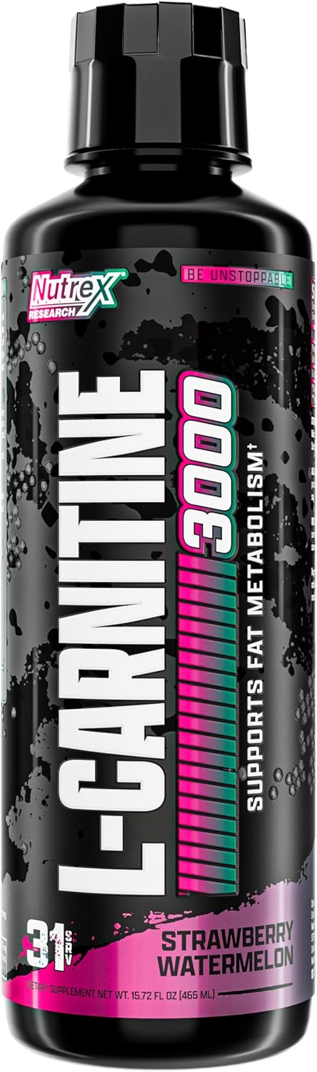 Nutrex Research Liquid Carnitine 3000 | Premium Stimulant-Free Strawberry Watermelon Carnitine