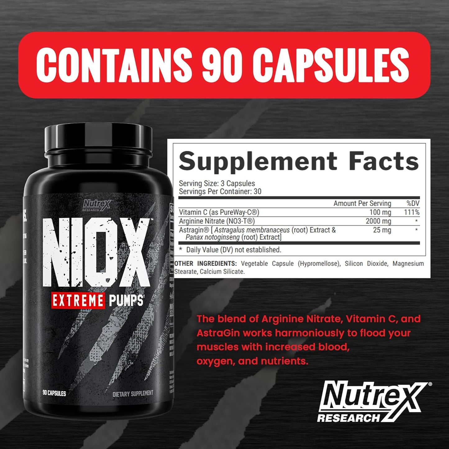 Nutrex Research NIOX Extreme Pump & Lipo6 Detox - NO3-T Arginine Nitrate with Vitamin C - AstraGin Supplement + Colon Cleanse for Women & Men