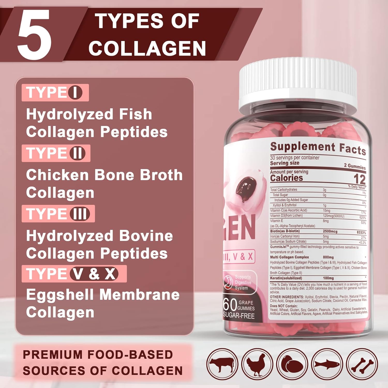 Nutri-Collagen & Vitamins Gummy Bundle: Hydrolyzed Collagen + Vitamin ADK with B12