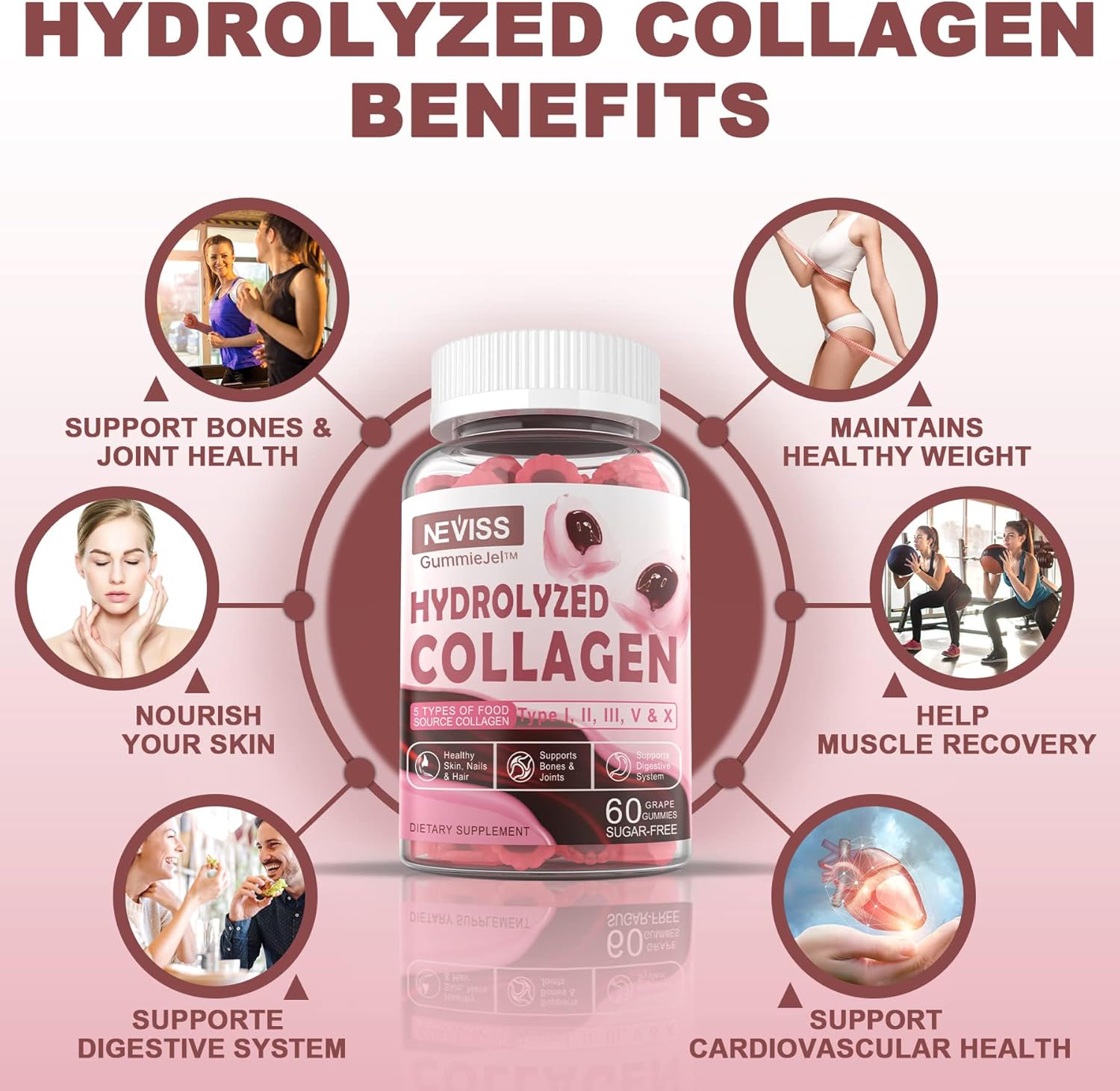 Nutri-Collagen & Vitamins Gummy Bundle: Hydrolyzed Collagen + Vitamin ADK with B12