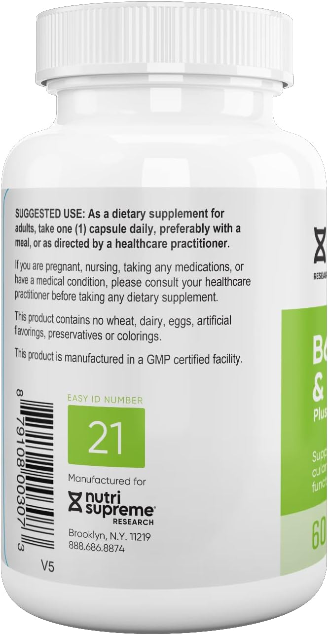 Nutri Supreme Folate with B6 and B12 for Cardiovascular Health - 60 Count