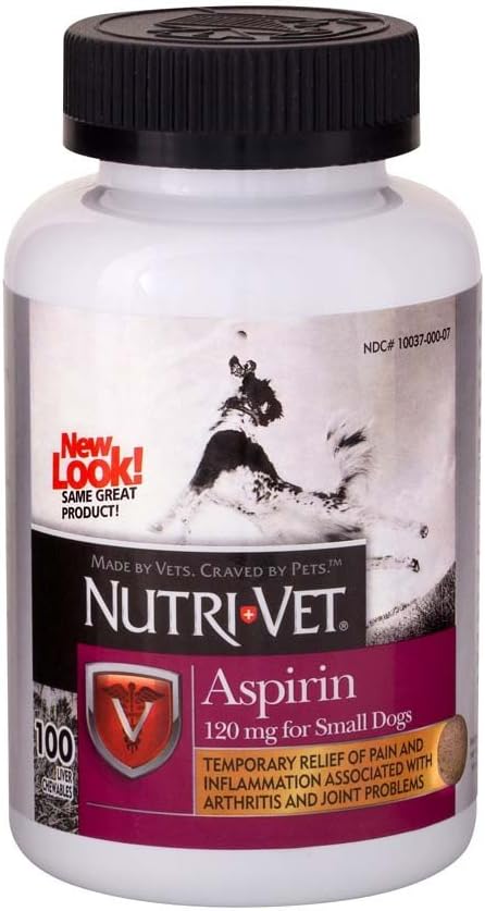 Nutri-Vet Aspirin for Small Dogs Under 50 lbs - 200 Count (120 mg) - 2 Pack