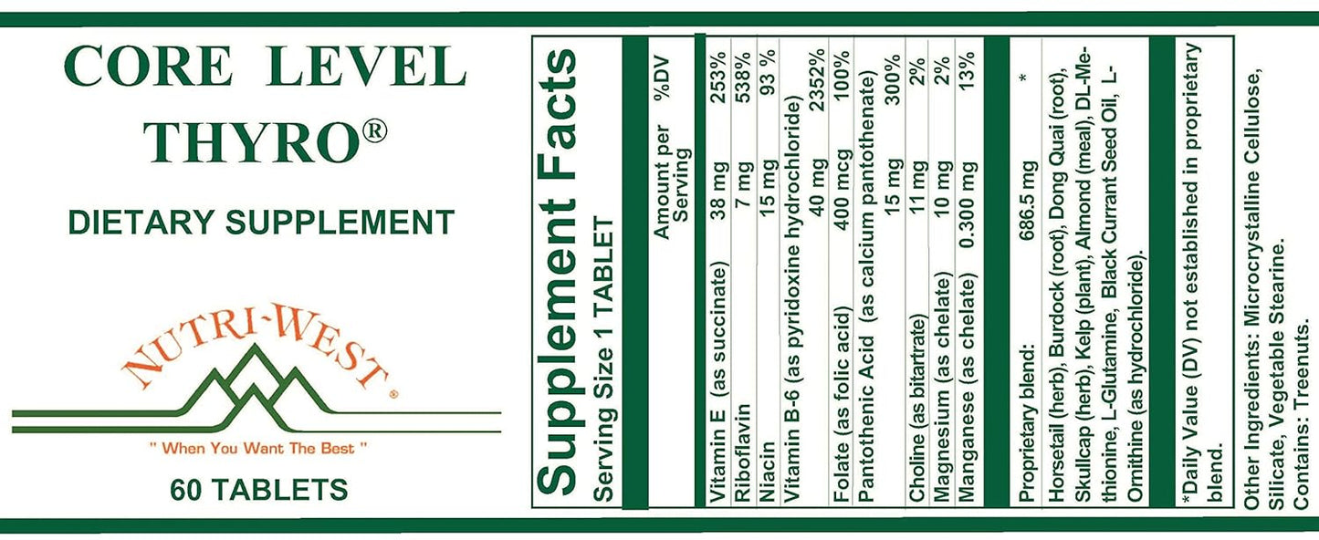 Nutri-West Core Level Thyroid Support Supplement for Optimal Health and Wellness