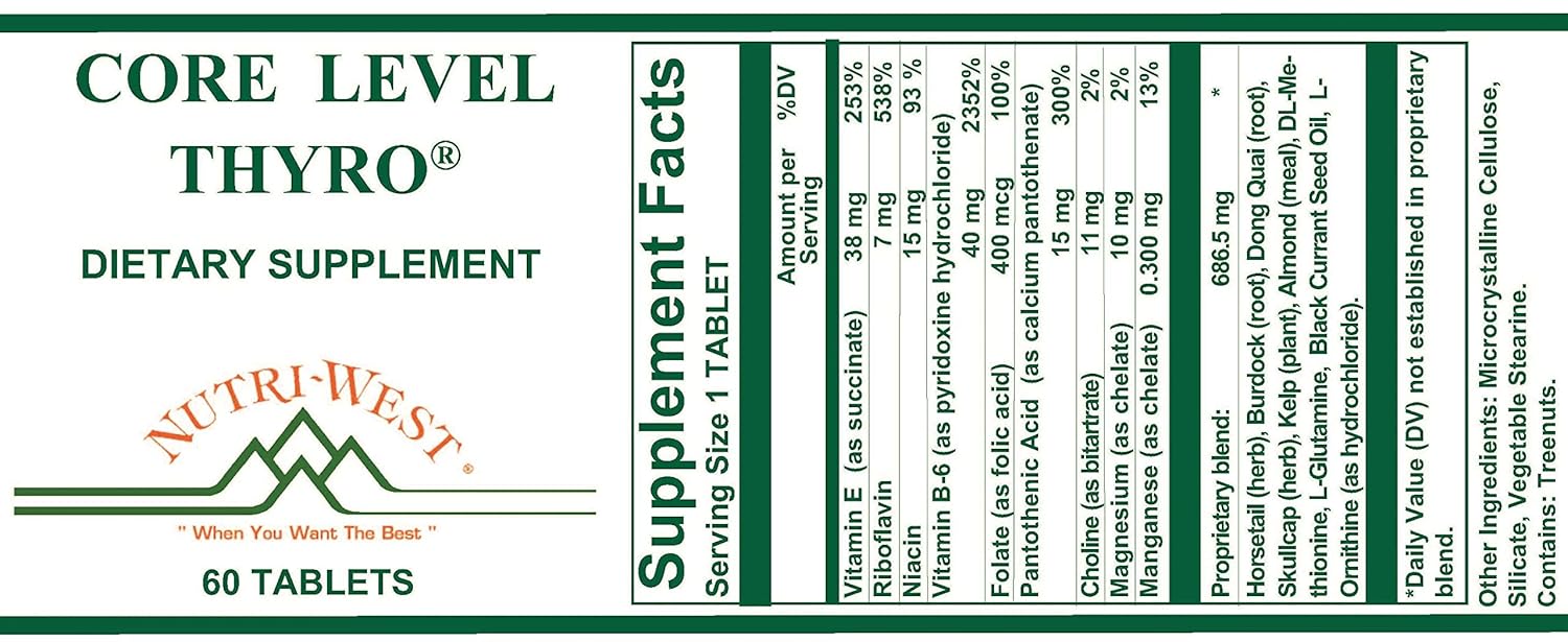 Nutri-West Core Level Thyroid Support Supplement for Optimal Health and Wellness