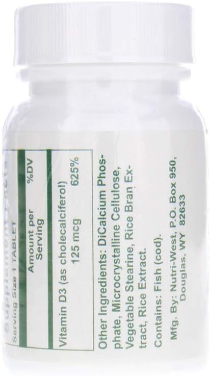 Nutri-West Hi D3 120 Tablets - High-Quality Vitamin D Supplement for Optimal Health and Wellness