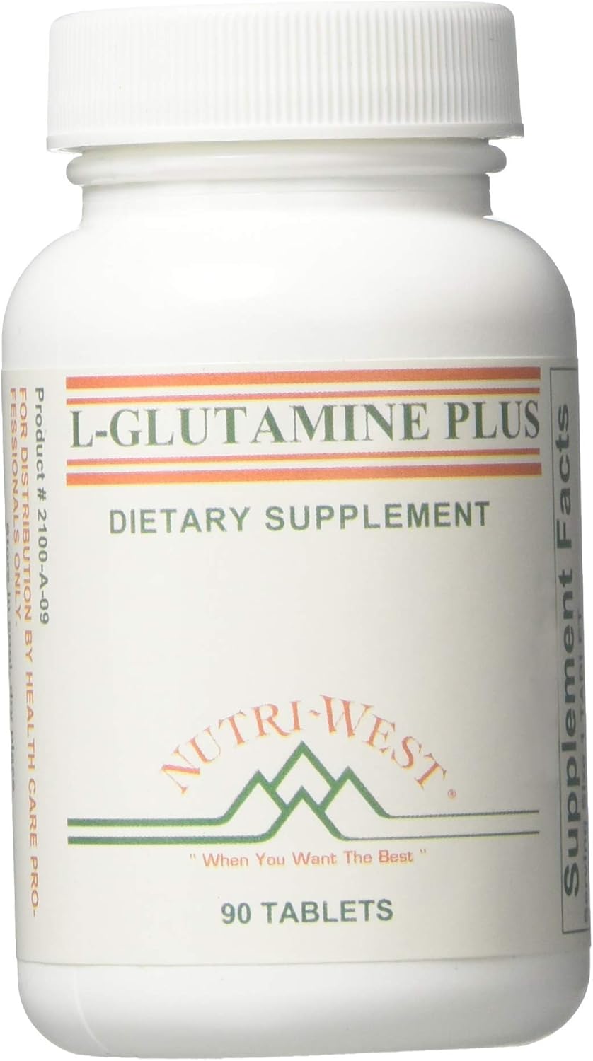 Nutri-West L-GLUTAMINE Plus Dietary Supplement Tablets - 90 Count