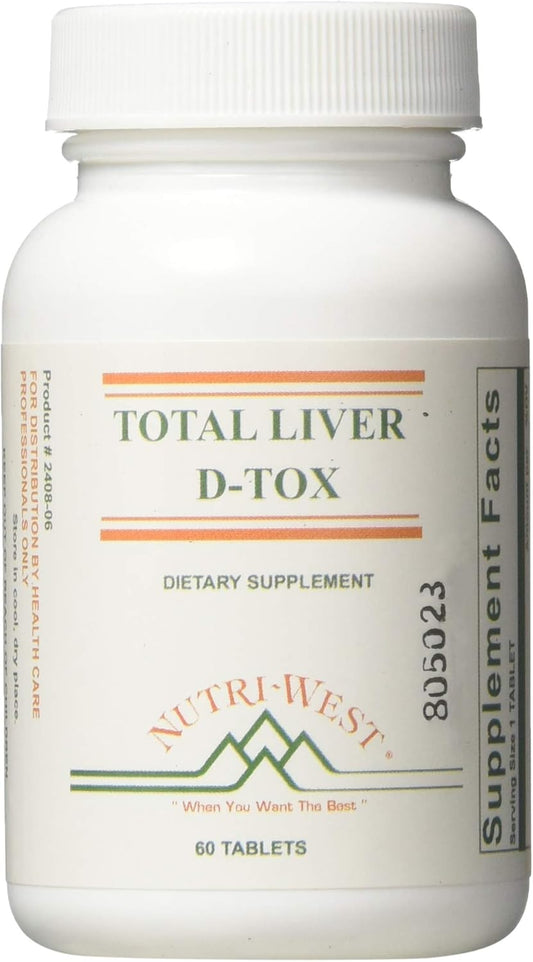 Nutri-West Total Liver-D-Tox - 60 Capsules for Liver Support