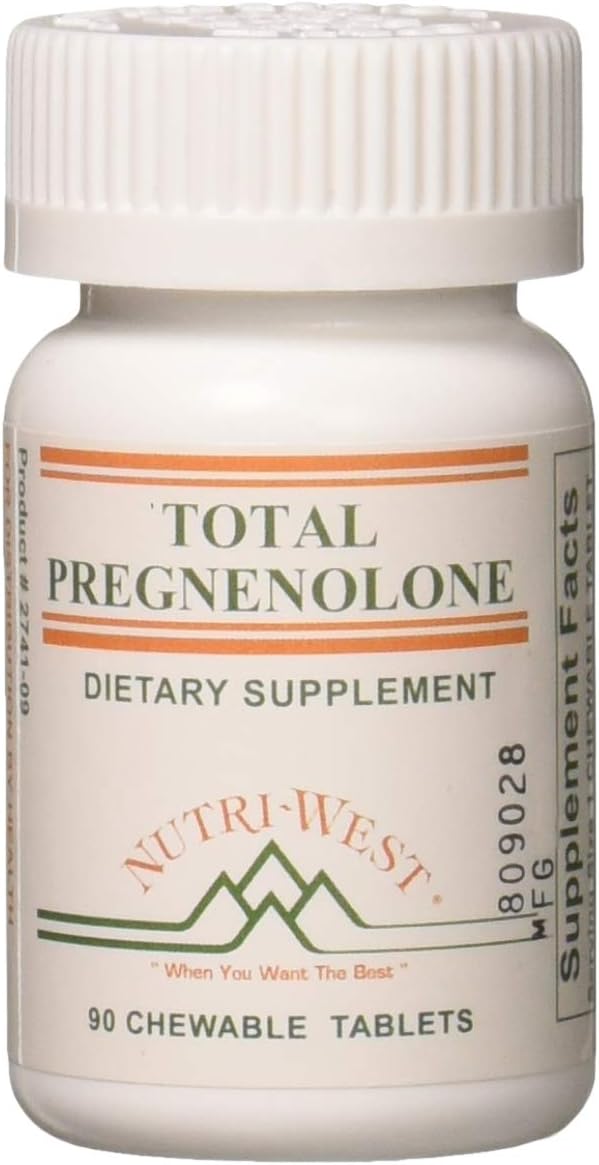 Nutri-West Total Pregnenolone 90 Chewable Tablets for Enhanced Nutrition