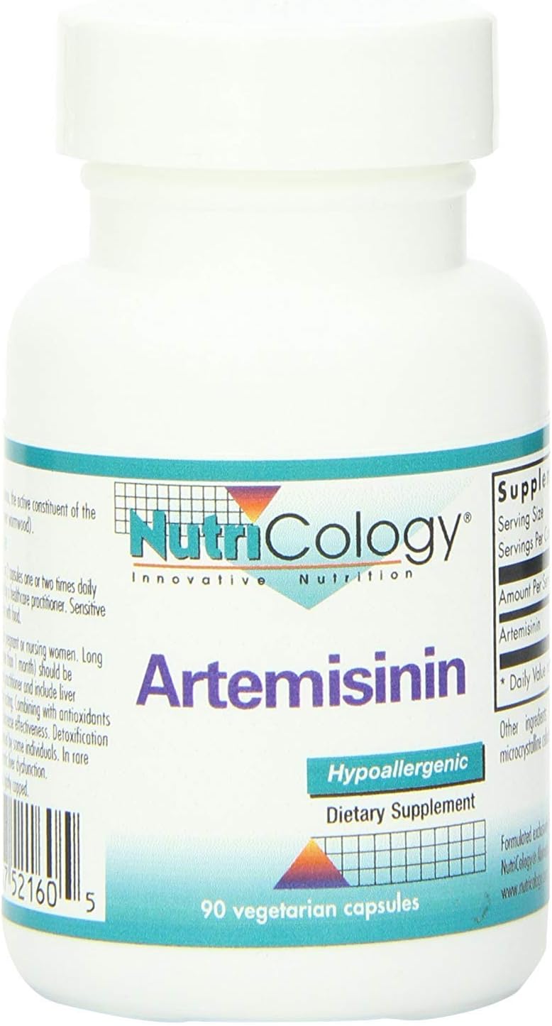 Nutricology Artemisinin Supplement - Support for GI Tract, Pure Qinghaosu from Artemisia annua, No Thujone, 90 Vegetarian Capsules