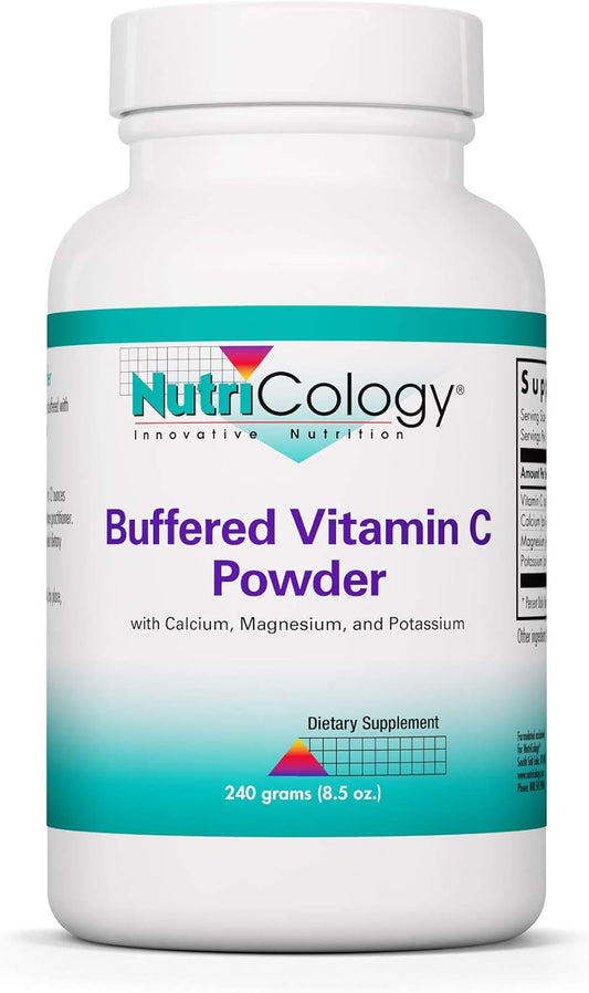 Nutricology Buffered Vitamin C Powder with Calcium, Magnesium, Potassium - High-Purity and High Dose 8.5 Oz